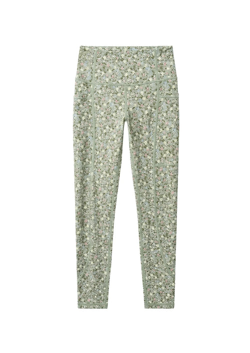 GREEN FLORAL LEGGINGS