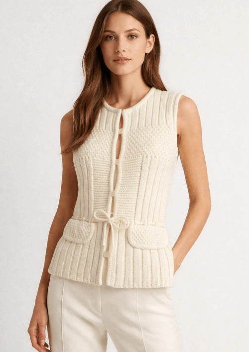 GILET SANS MANCHES EN LAINE
