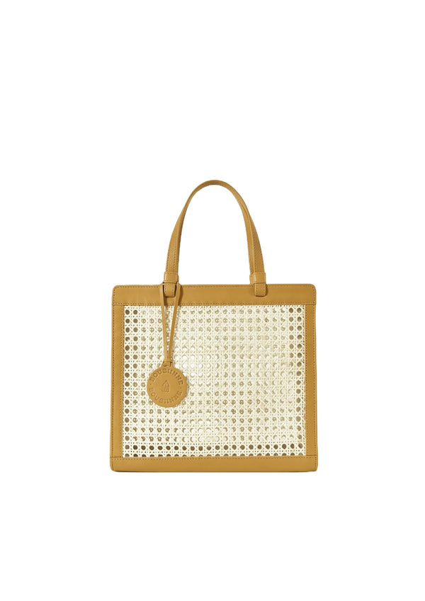 MUSTARD CHAÎSE CARRÉ HANDBAG