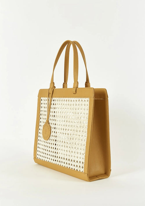Senf Chaîse Carré Handtasche