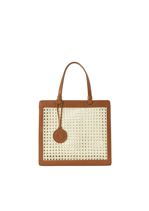 CAMEL CHAÎSE CARRÉ HANDBAG