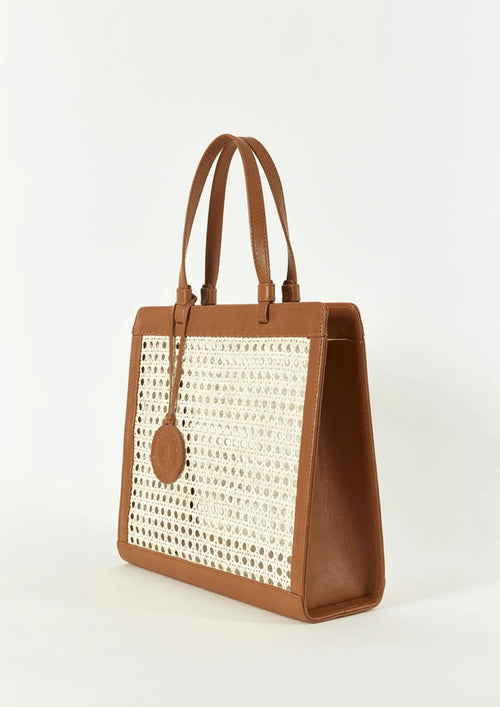 CAMEL CHAÎSE CARRÉ HANDBAG