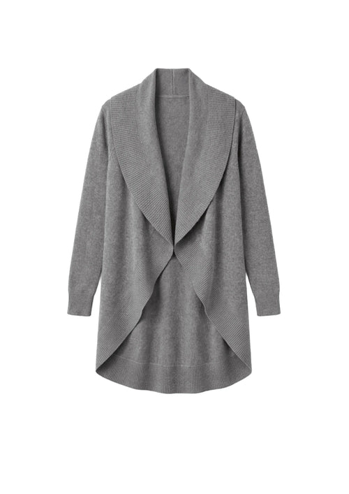 Cardigan long de grossesse gris