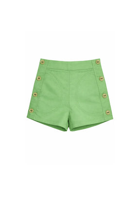 SHORT BOUTONNÉ VERT