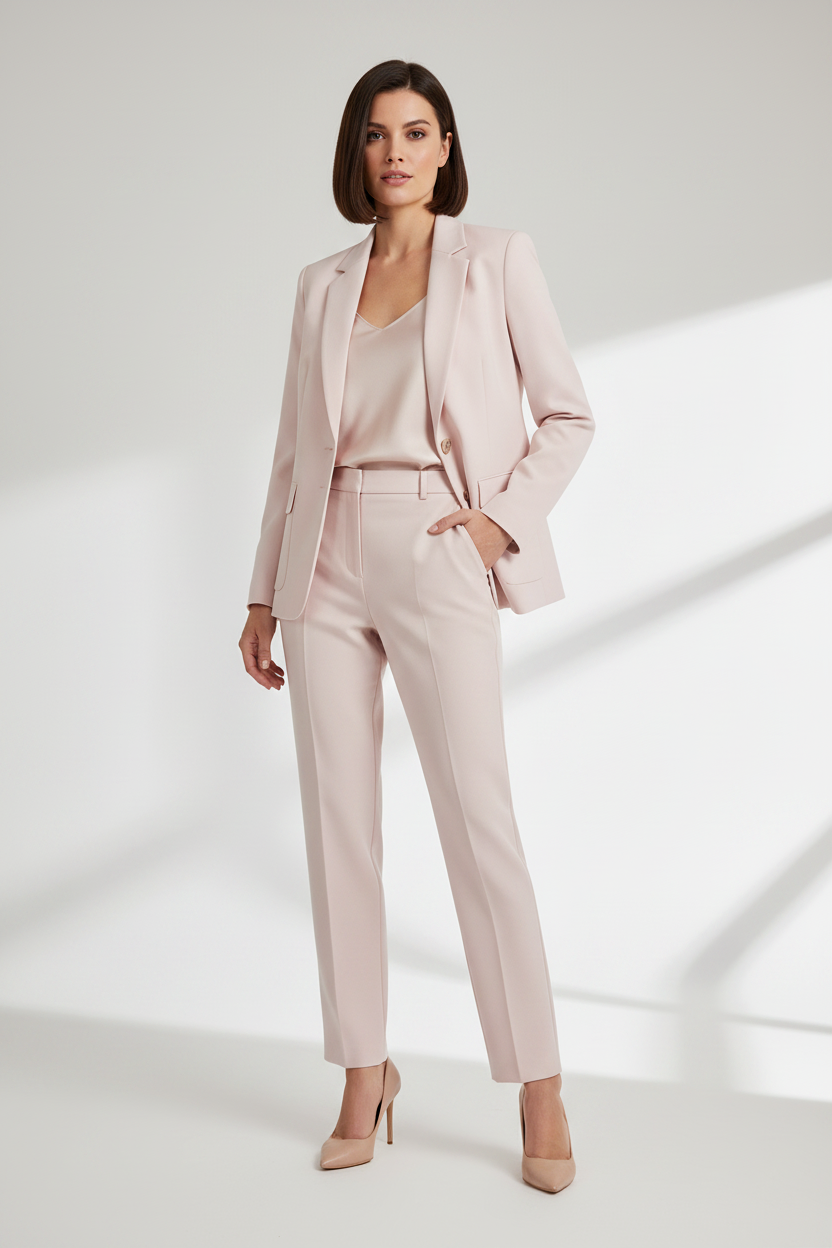BABY PINK LONG-SLEEVED BLAZER