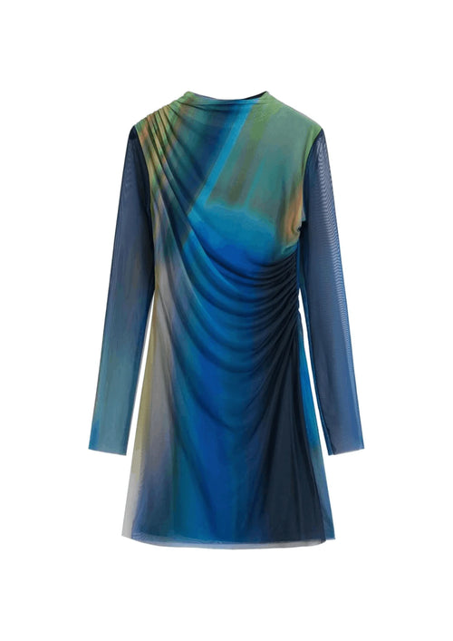 BLUE SHIRA MINI DRESS