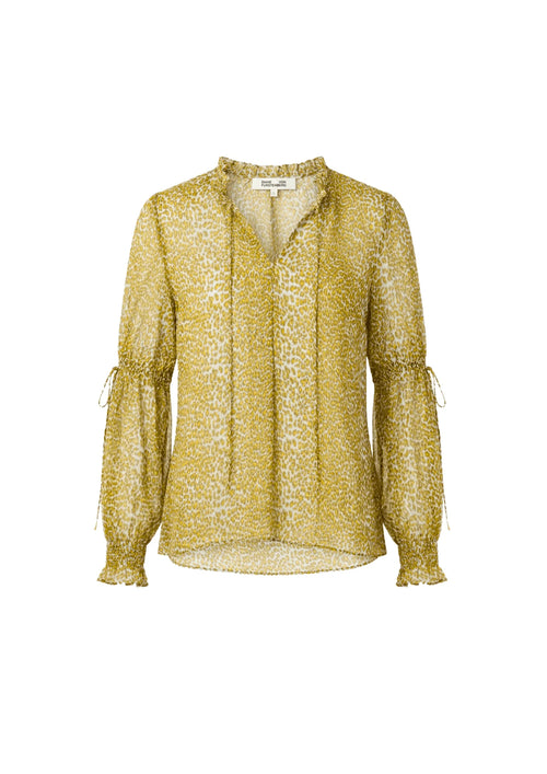 YELLOW PRINTED BLOUSE