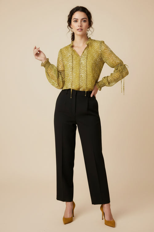 CHEMISE À IMPRIMÉS JAUNE