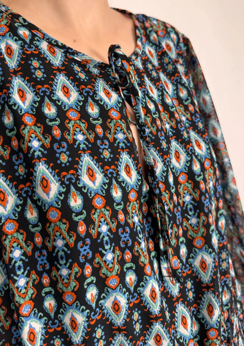ROBE MIDI À TAILLE ÉLASTIQUE