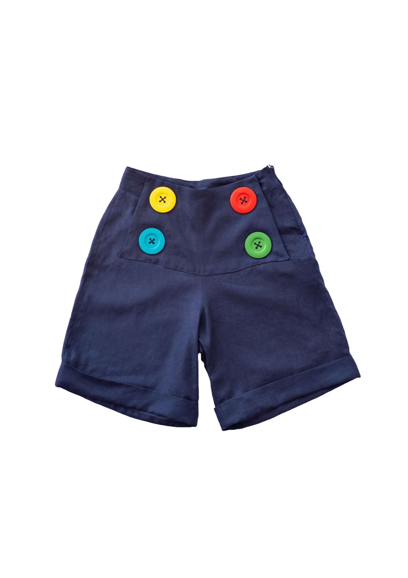 NAVY BLUE HUGGER BIRD SHORTS