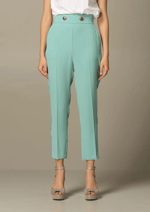 GREEN STRAIGHT TROUSERS