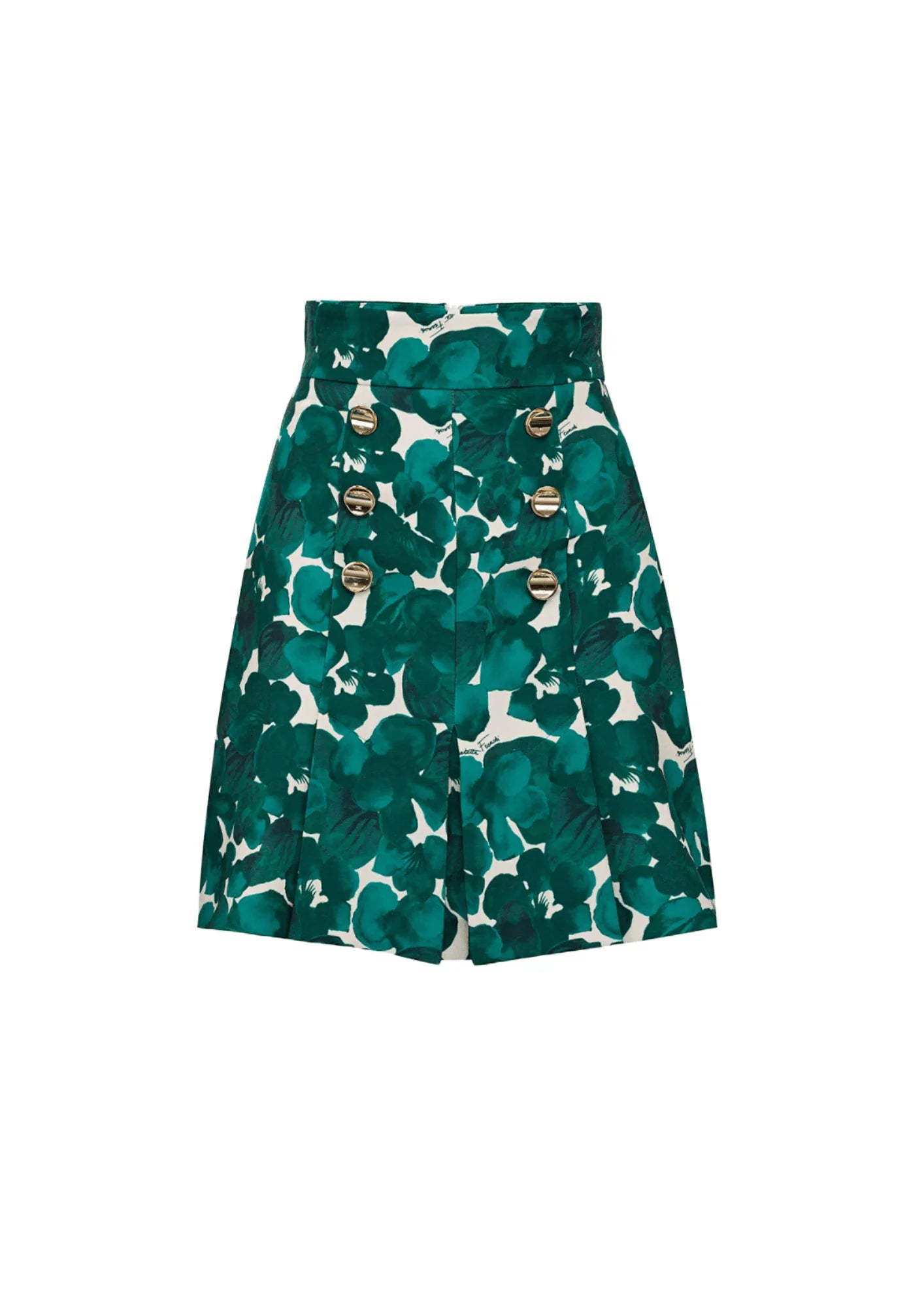 GREEN FLORAL PRINTED SKIRT