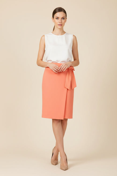 NEON ORANGE WRAP SKIRT