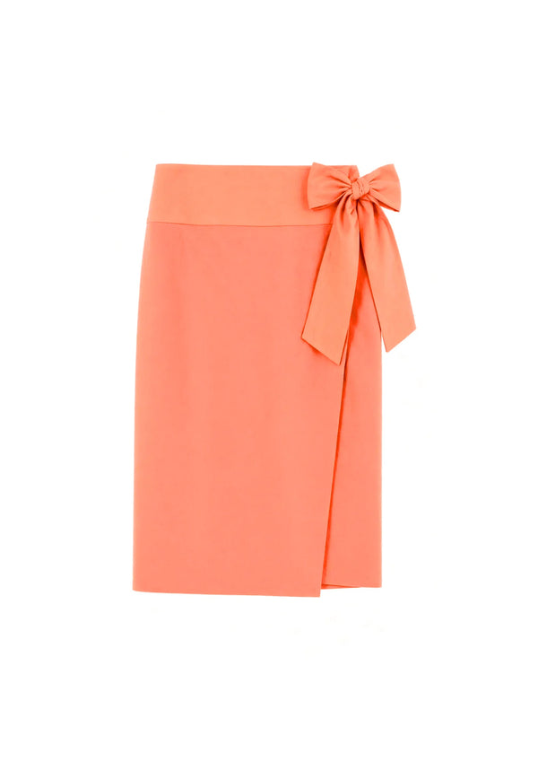 NEON ORANGE WRAP SKIRT