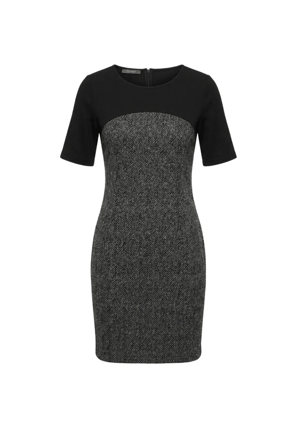 BLACK & GREY MINI DRESS