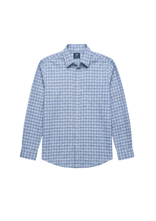 BLAUES KARIERTES HEMD