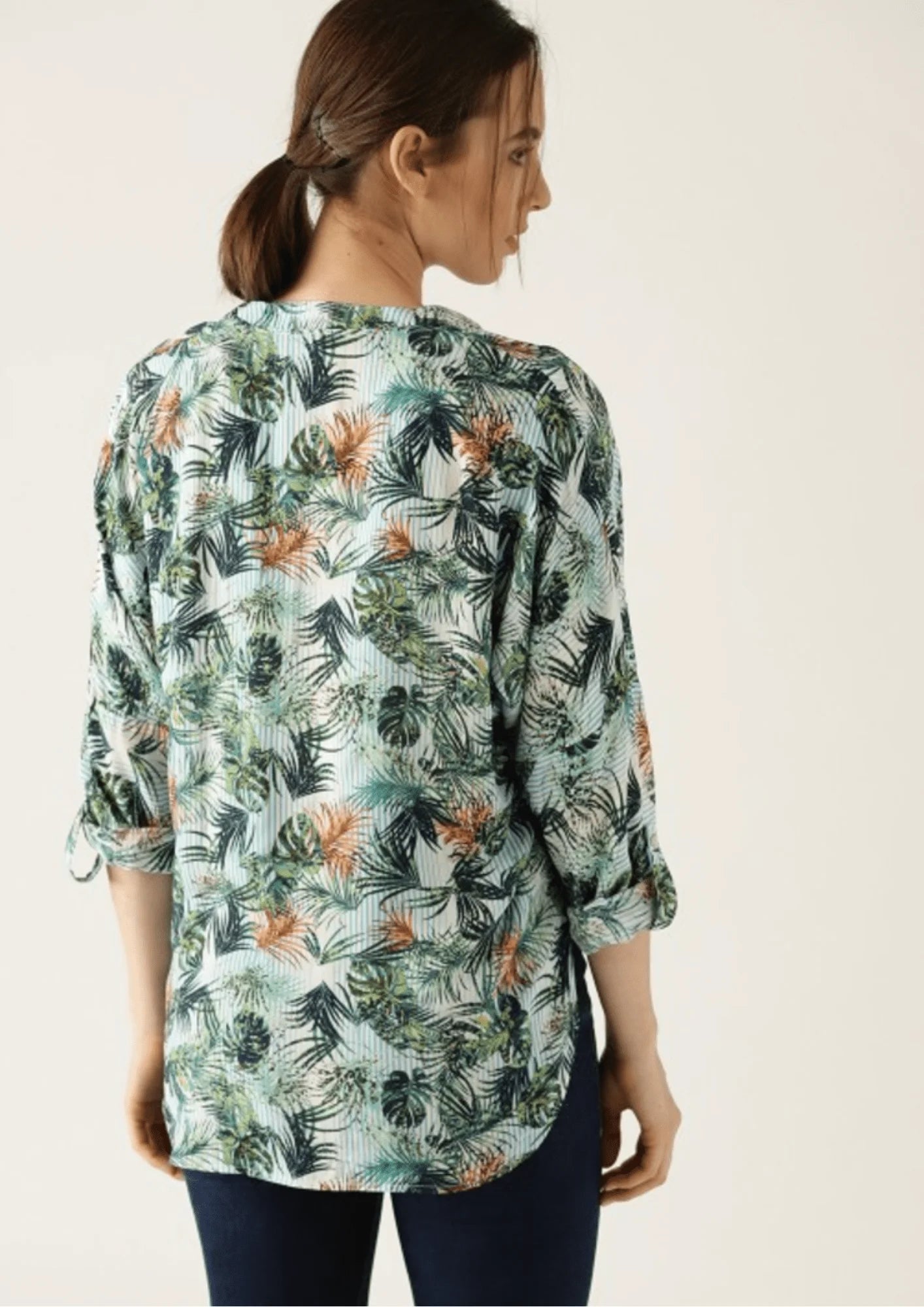 GREEN PRINTED BLOUSE