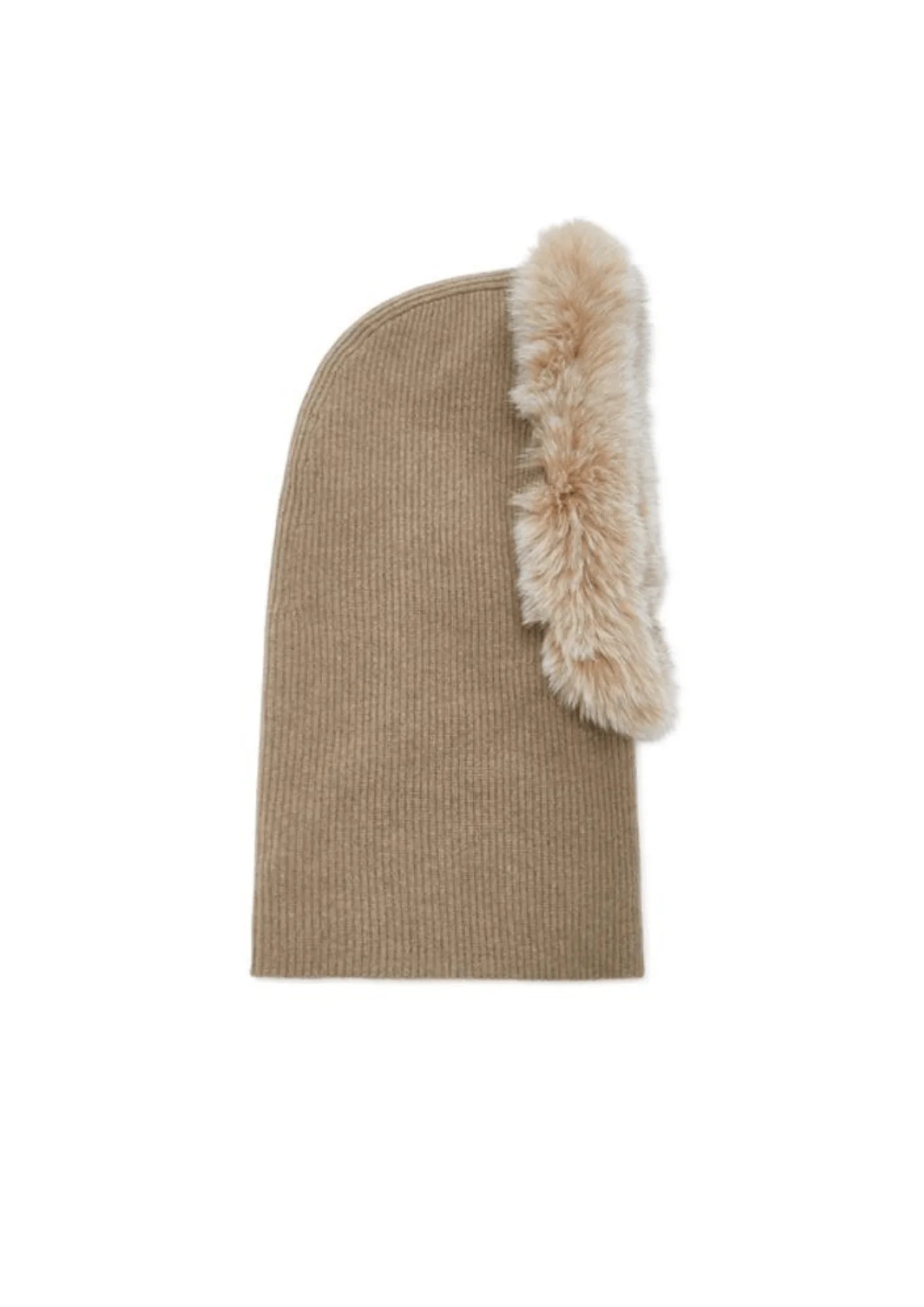 TAUPE PAULINA CASHMERE KNIT HOOD