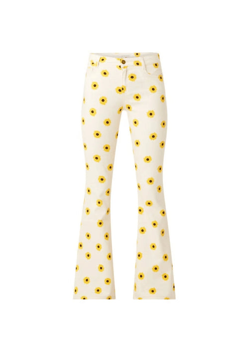 SUNFLOWERS DENIM TROUSERS