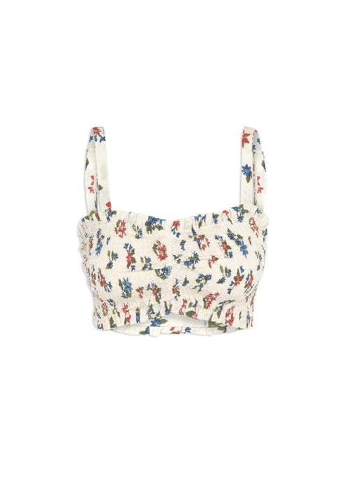OFFWHITE FLORAL BELA CROP TOP