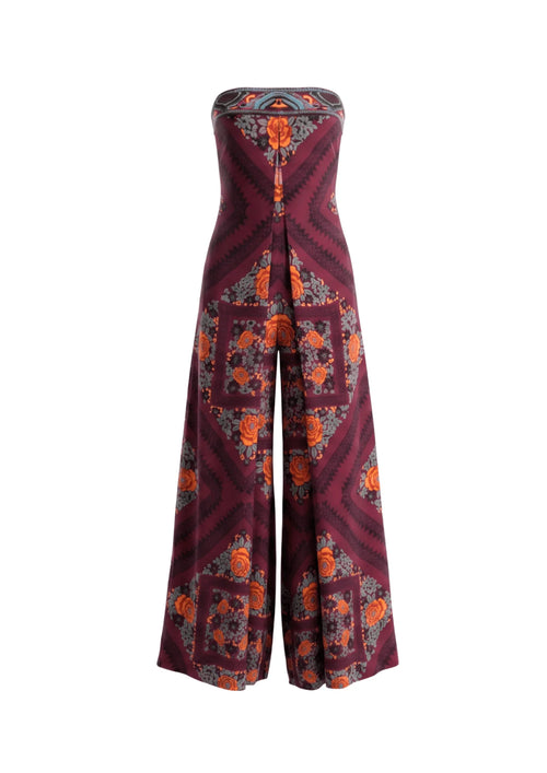 Combinaison Free People M Lilas et motifs colorés