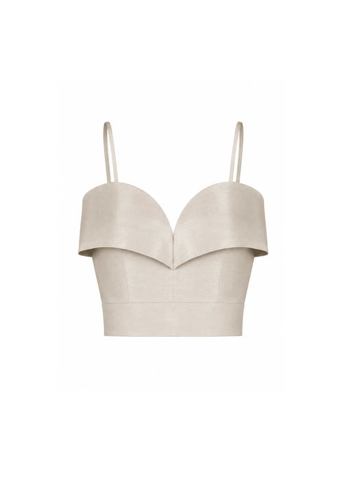Elfenbein Cropped Top