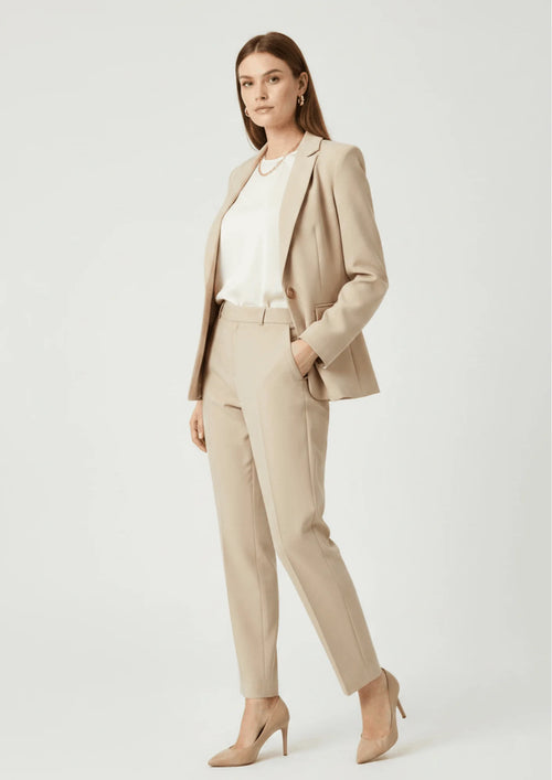 BEIGE LONG-SLEEVED BLAZER