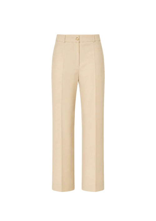BEIGE STRAIGHT-LEG TROUSERS