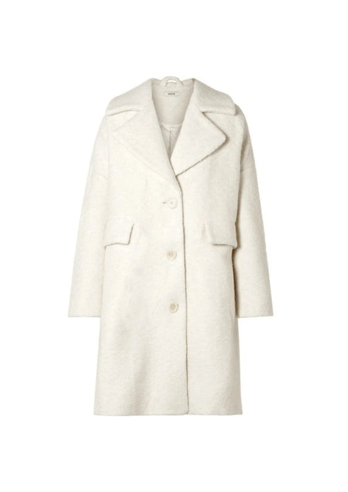 IVORY WOOL-BLEND COAT