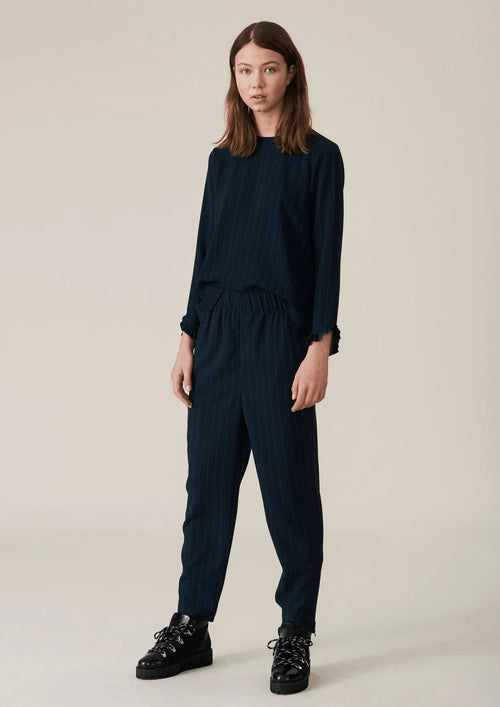 MARINEBLAU GESTREIFTE CLARK-BLUSE