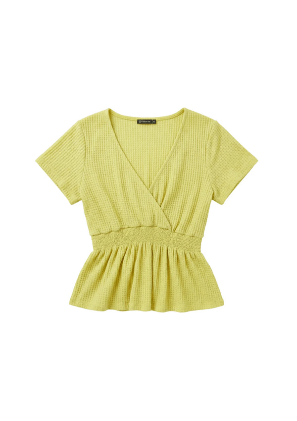 LIME RUFFLES TOP