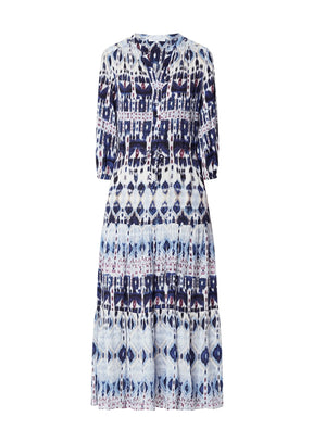 ROBE IMPRIMÉE JIVAN BLEUE