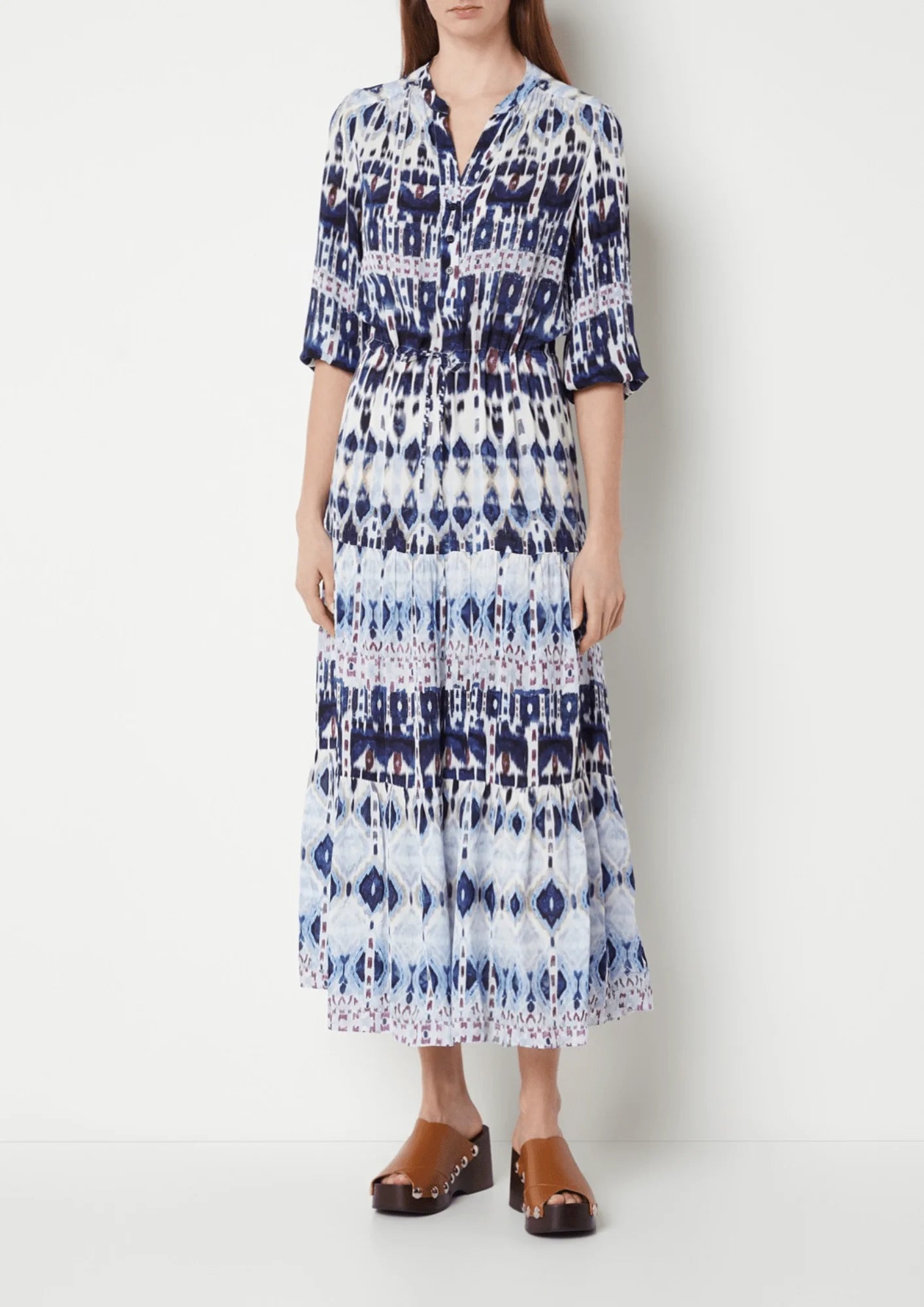 BLUE JIVAN PRINTED DRESS