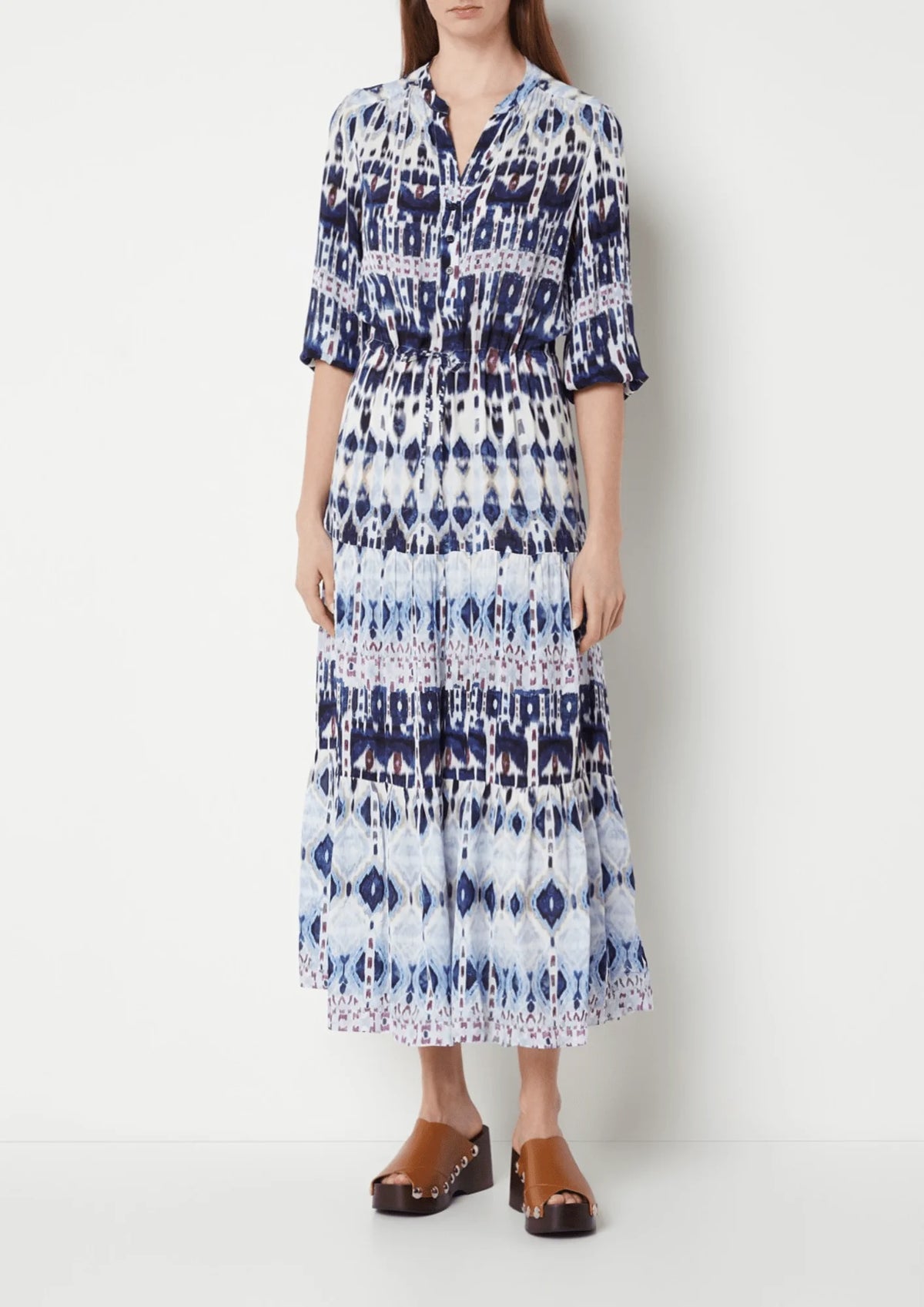 ROBE IMPRIMÉE JIVAN BLEUE