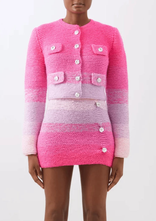 Veste en tweed rose