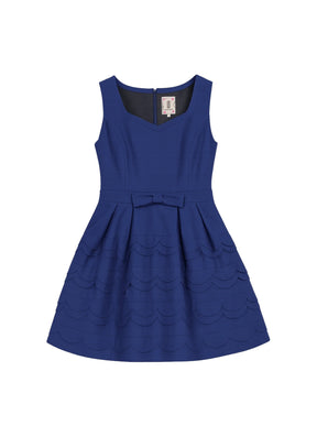BLAUES MINIKLEID AUS WOLLE