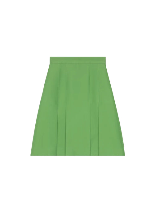 Plissierter Rock aus Wolle und Seide