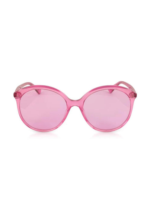Lunettes de soleil fuchsia transparentes