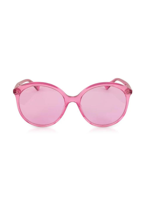 Lunettes de soleil fuchsia transparentes