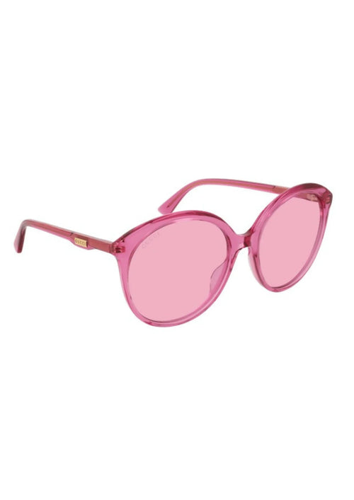 Lunettes de soleil fuchsia transparentes