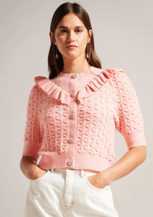 HANIHA FRILL DETAIL CARDIGAN
