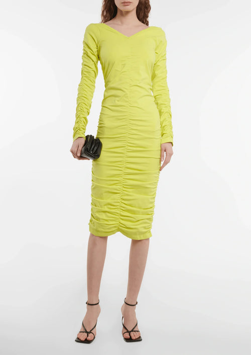 Ruched Midi Kleid