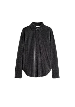 BLACK GLITTERY BLOUSE
