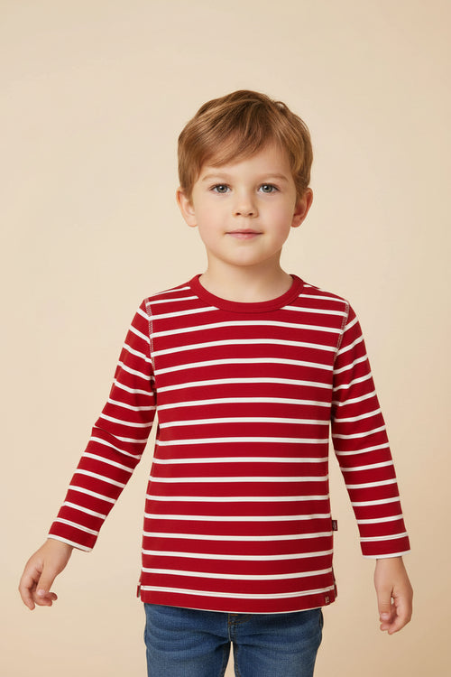 ROT GESTREIFTES KINDERTOP