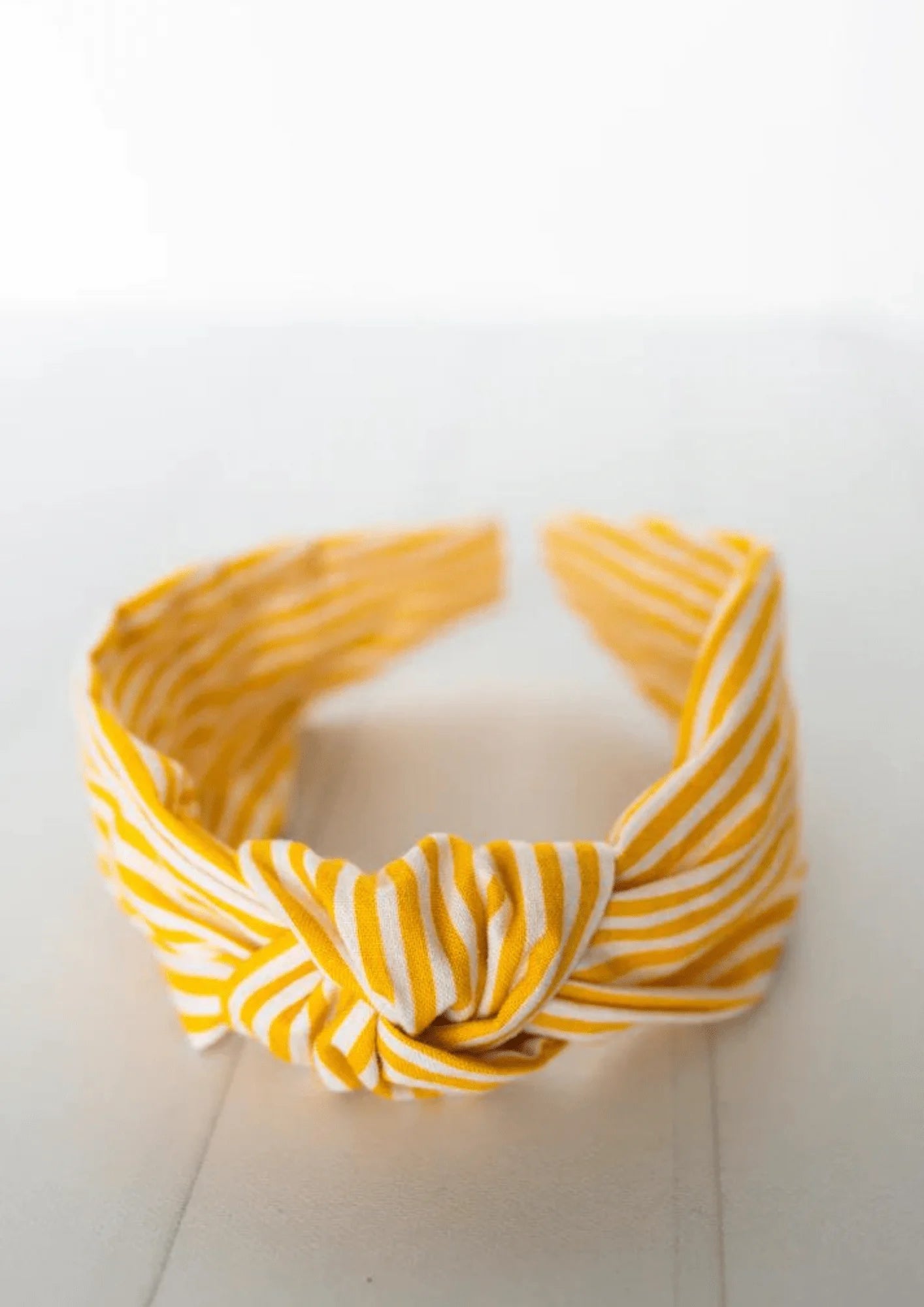 YELLOW STRIPED HEADBAND