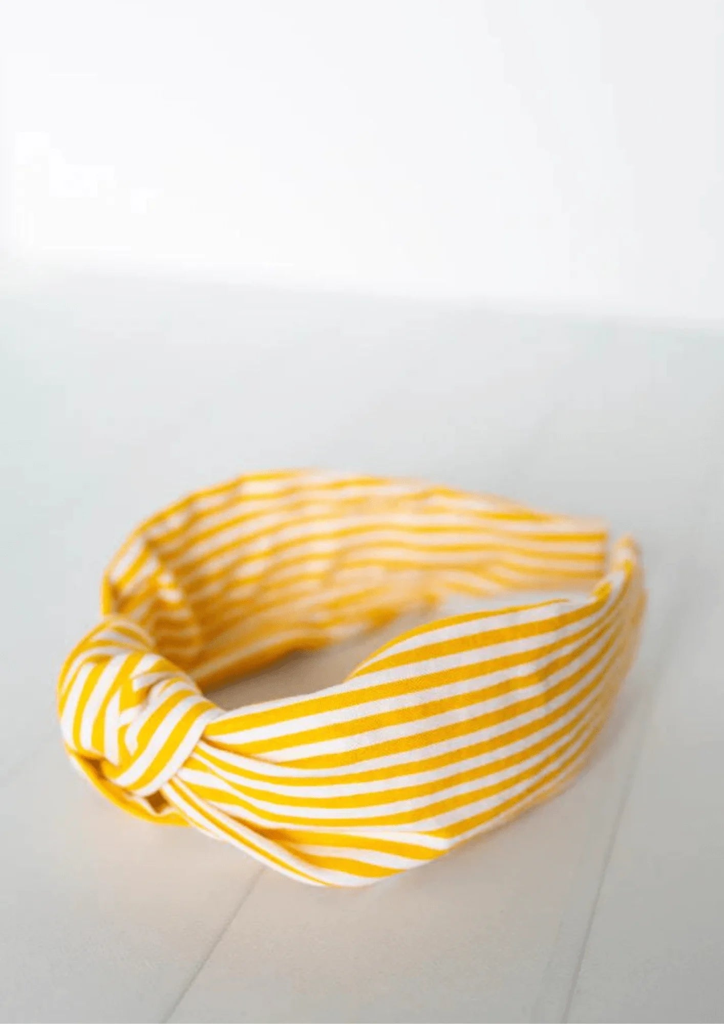 YELLOW STRIPED HEADBAND