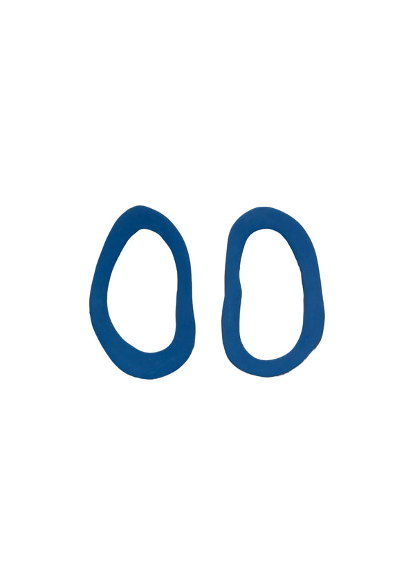 Boucles d'oreilles en faaite bleu océan