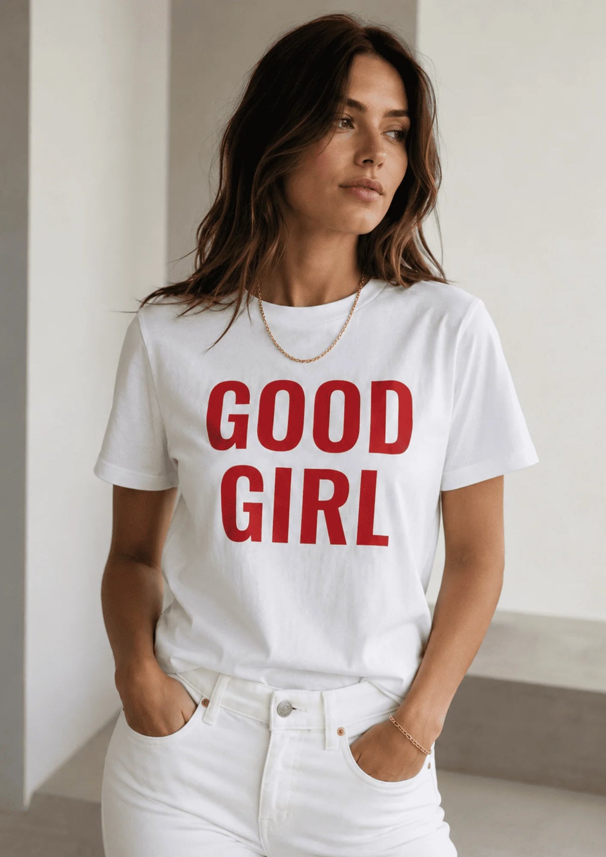 T-SHIRT ROUGE GOOD GIRL