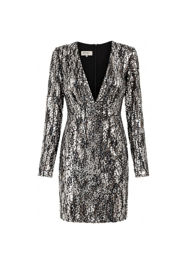House of CB Evening Dress S Silver and Gold