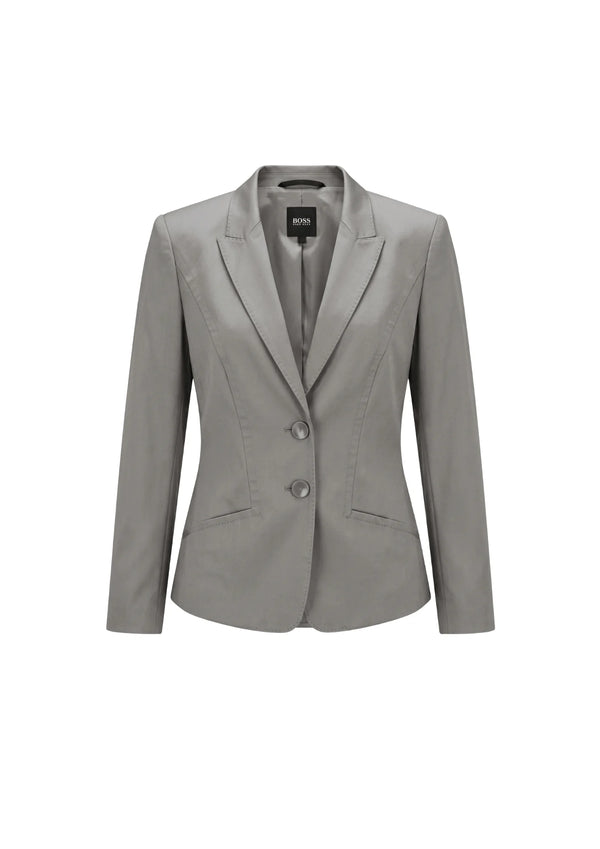 GREY SATIN BLAZER
